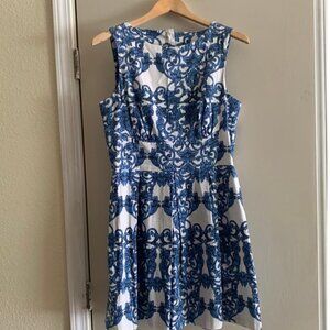 Closet floral fit & flare mini dress